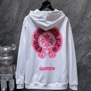 🐝Chrome Hearts white printed hoodie